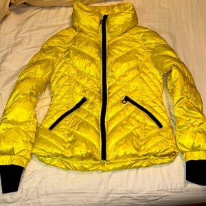 GUESS bright yellow puffer jacket